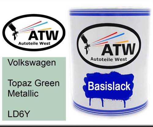 Volkswagen, Topaz Green Metallic, LD6Y: 1L Lackdose, von ATW Autoteile West.